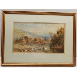 Edward Tucker Snr. (British c.1825-1909): Ponies in an Autumnal Landscape, watercolour signed 26cm x 45cm