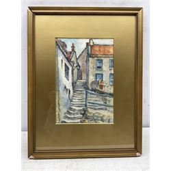 James Ulric Walmsley (British 1860-1954): Street in Robin Hood's Bay, watercolour signed