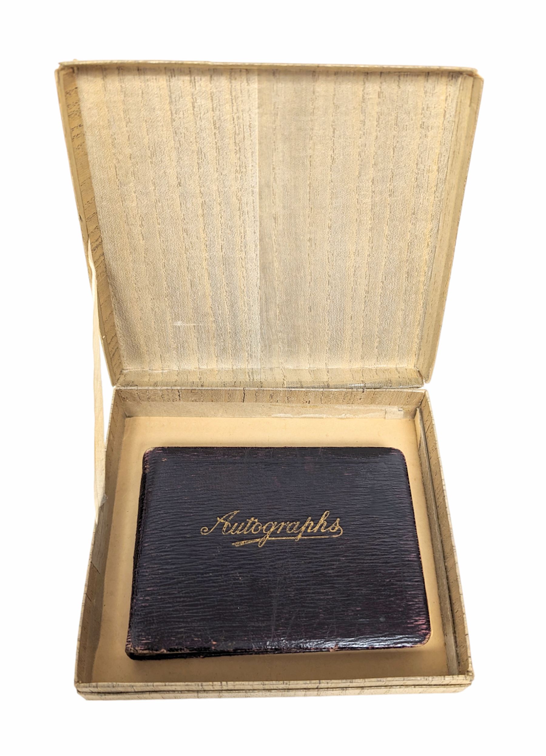 1920s leather bound autograph album/memory book, containing sketches, verses and quotes