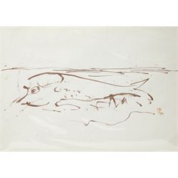 Ivan Peries (Sri Lankan 1921-1988 - Columbo '43 Group): Fish Study, watercolour signed wit...
