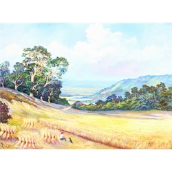 RTV 09/10/20 Bruce Kendall (British Contemporary): 'A Shropshire Harvest', oil on board signed, titled verso 44cm x 60cm
