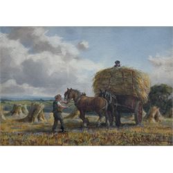 George Hamilton Constantine (British 1878-1967): Harvest Time, watercolour signed 17.5cm x 25cm