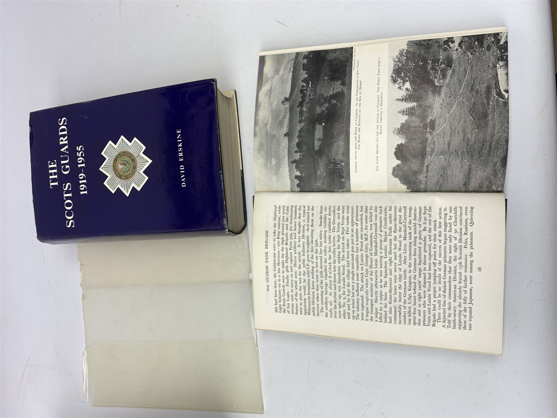 Maurice Major-General Sir F.: The History of the Scots Guards from the Creation of the Regiment to the Great War. 1934. Two volumes; Erskine David: The Scots Guards 1919-1955. Unclipped dustjacket; and Forbes Patrick: 6th Guards Tank Brigade. The Story of Guardsmen in Churchill Tanks (4)