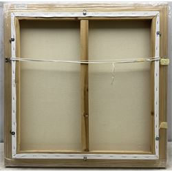 Frances Winder (British Contemporary): The Old Stone Bridge, acrylic on canvas signed 59cm x 59cm