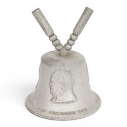 R.A.F. benevolent fund victory bell, cast in metal from German aircraft shot down over Bri...