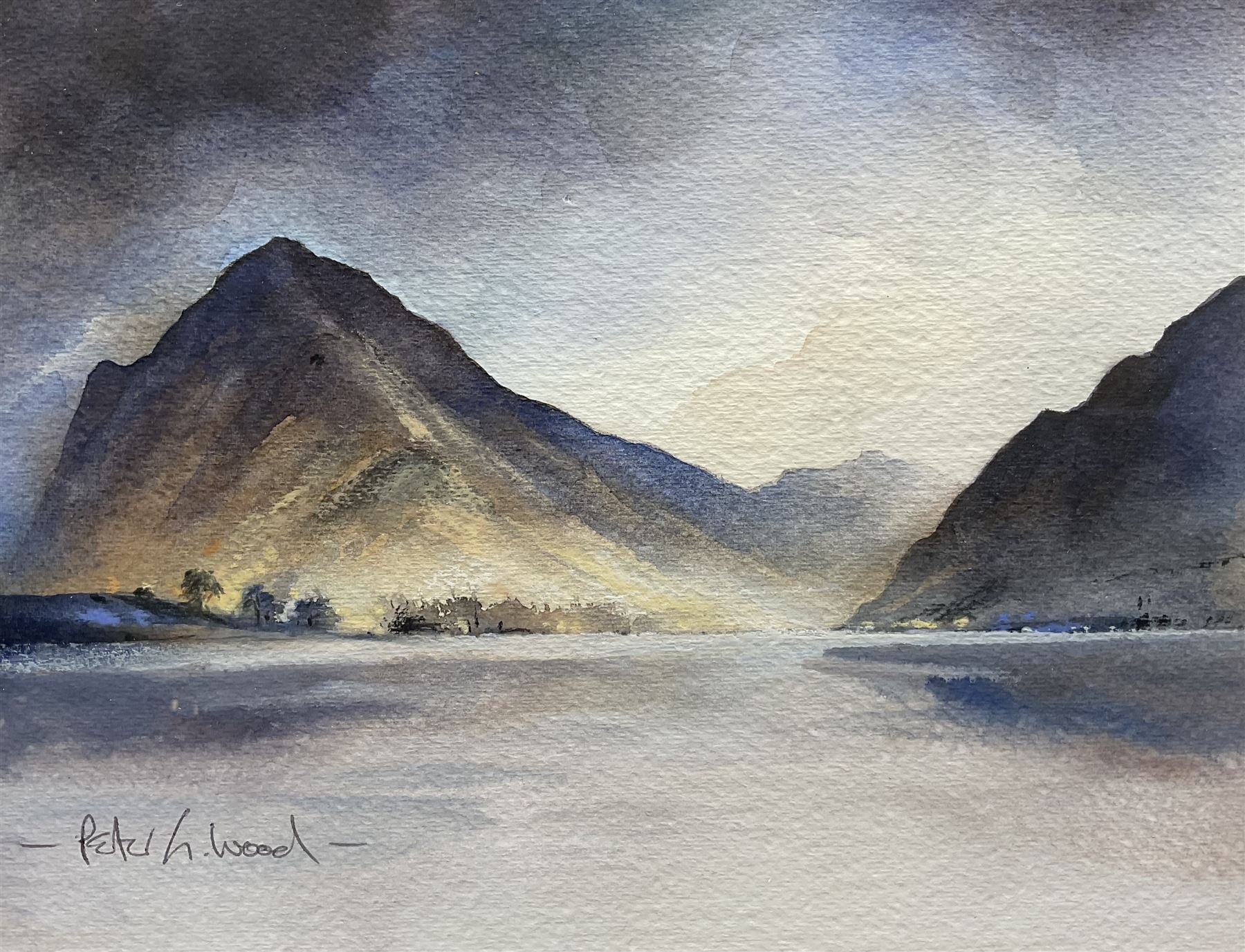Peter Graham Wood (Yorkshire 1941-): 'Fleetwith Pike - Buttermere Cumbria', watercolour signed, titled verso 20cm x 26cm 