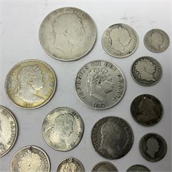 Approximately 200 grams of Great British pre 1920 silver coins, mostly previously mounted or holed, including crowns, half crowns etc