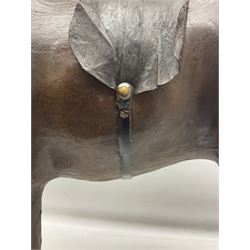 Liberty style leather horse, H68cm