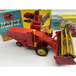 Corgi - Massey-Ferguson 780 Combine Harvester no.1111 and Corgi Massey-Ferguson 65 Tractor with Shovel no.53; both in original boxes 
