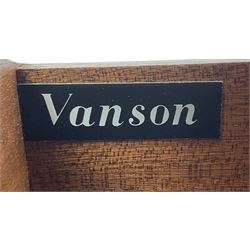 Vanson - mid-to late 20th century teak sideboard, fitted with four drawers and two cupboards