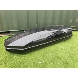 “Exodus” black, plastic, roof storage box - THIS LOT IS TO BE COLLECTED BY APPOINTMENT FROM DUGGLEBY STORAGE, GREAT HILL, EASTFIELD, SCARBOROUGH, YO11 3TX