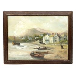 Tom Riley (British 20th century): Coastal Scene, oil on board signed 30cm x 40cm