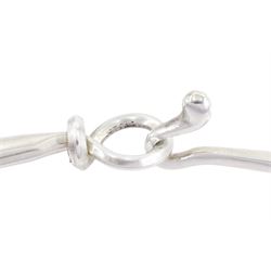 Georg Jensen silver 'Dew Drop' rock crystal pendant necklace designed by Vivianna Torun Bülow-Hübe, pendant No. 311C, on silver collar, No. 410, boxed