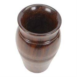 Tureen Lignum vitae vase, together with Carlton Ware ginger jar and cover