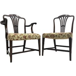 George III Hepplewhite design mahogany e