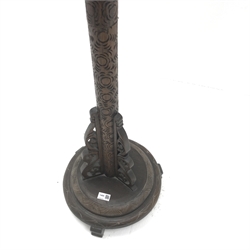  Eastern carved standard lamp, H179cm  
