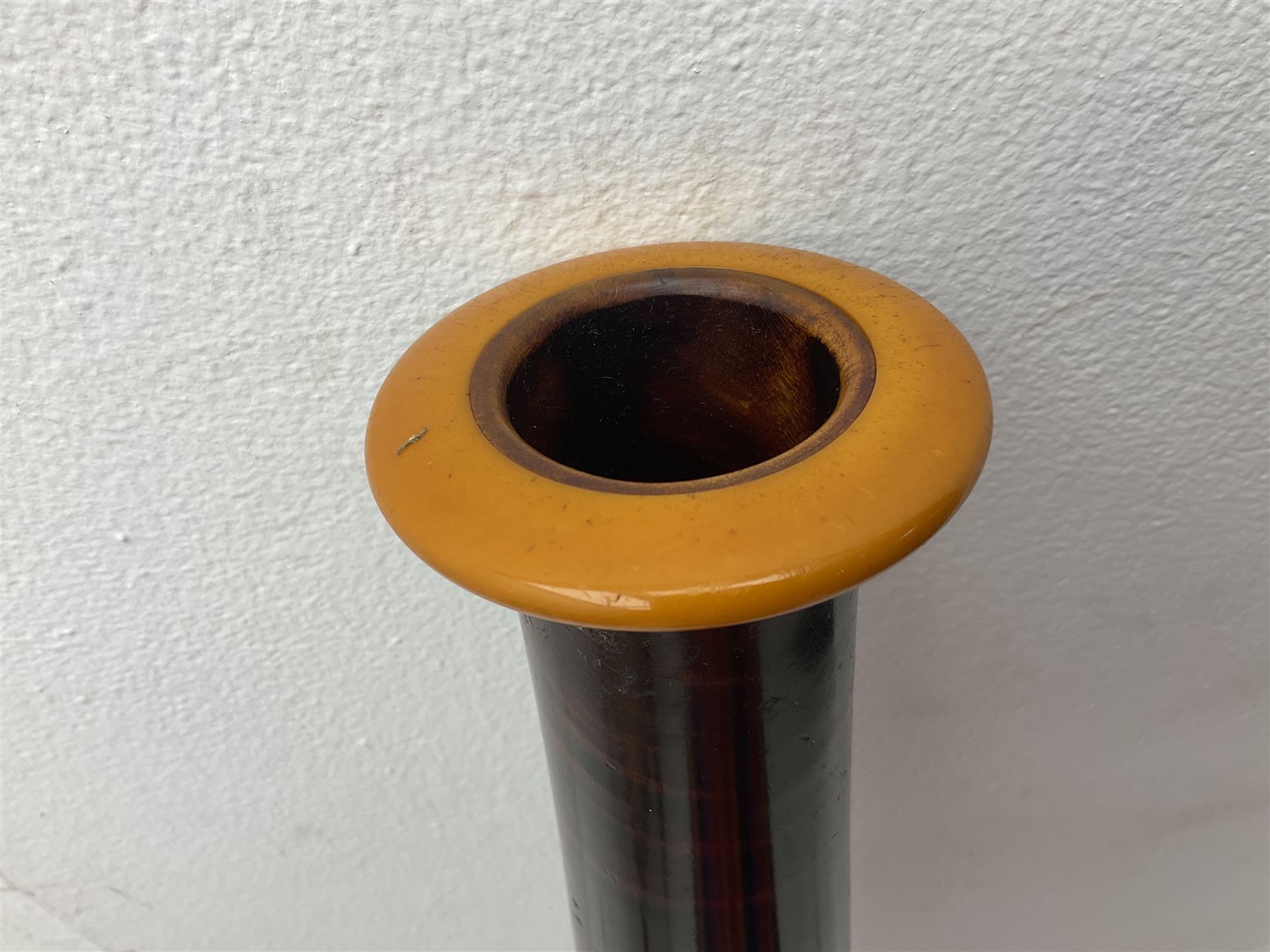 Schreiber & Sohne four-piece bassoon, serial no.9614; in fitted case with two crooks.