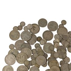 Approximately 560 grams of Great British pre-1947 silver coins