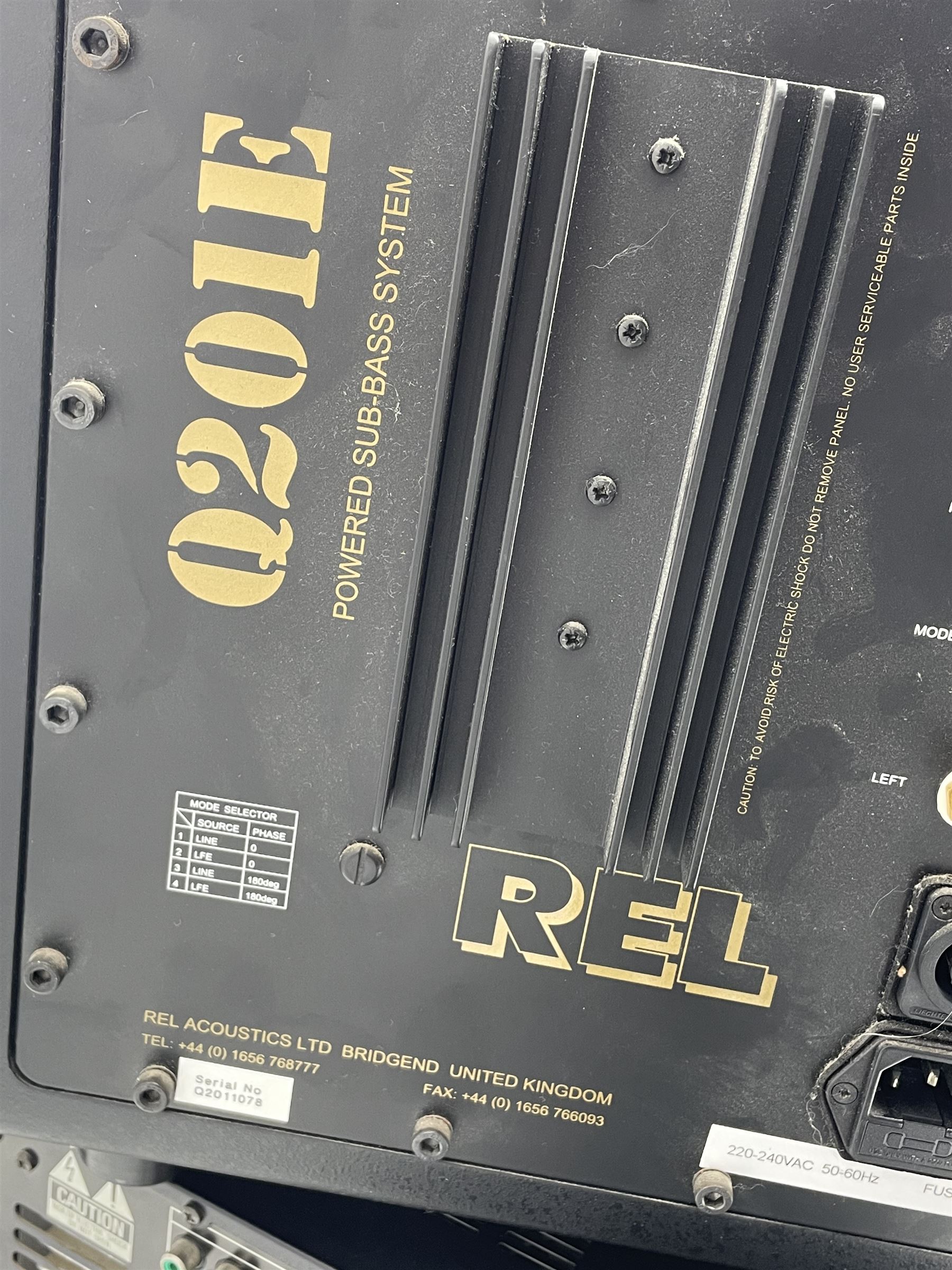 Stereo System - Denon AVR-3802 amplifier, Ral Q201E subwoofer, pair AE AEGISEVO THREE speakers, pair AE AEGISEVO ONE speakers on stands and AE AEGISEVO centre