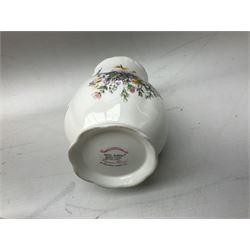 Royal Doulton Bunnykins dish, two Wedgwood Jasperware trinket dishes, Royal Albert vase and other ceramics 