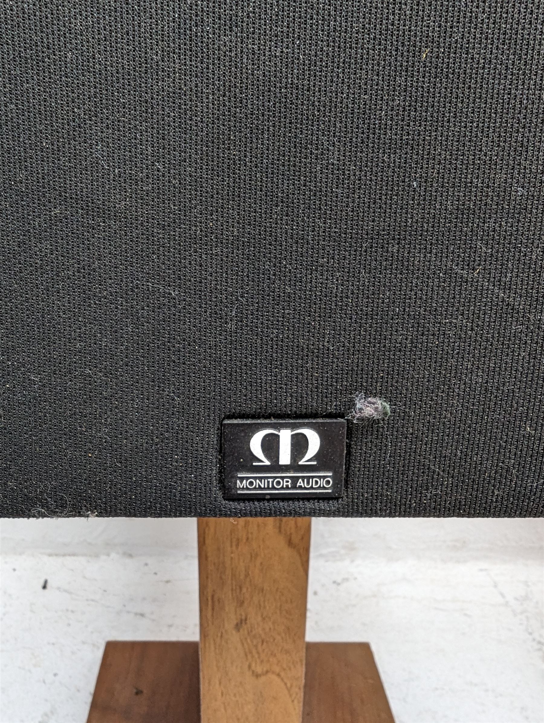 Monitor Audio - pair of walnut cased floor standing speakers