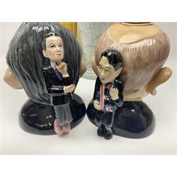 Bairstow Manor Pottery Tony Blair teapot and Tony Hague, Spode Copeland vase, glass vases, glass paperweight etc 