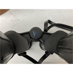 Nine cased pairs of binoculars, to include Embassy 8x40, Tasco 7x35, Zenith 10x50 Field. Opticron 10x50, Swift 8x40 Grand Prix Mk I, etc