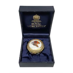 Royal Worcester porcelain pill box from 