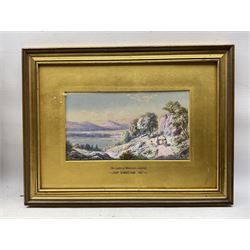Charles Edmund Rowbotham (British 1856-1921): 'The Lakes of Monticolis - Calabria', watercolour signed, titled and dated 1907 on mount, 15cm x 17.5cm 