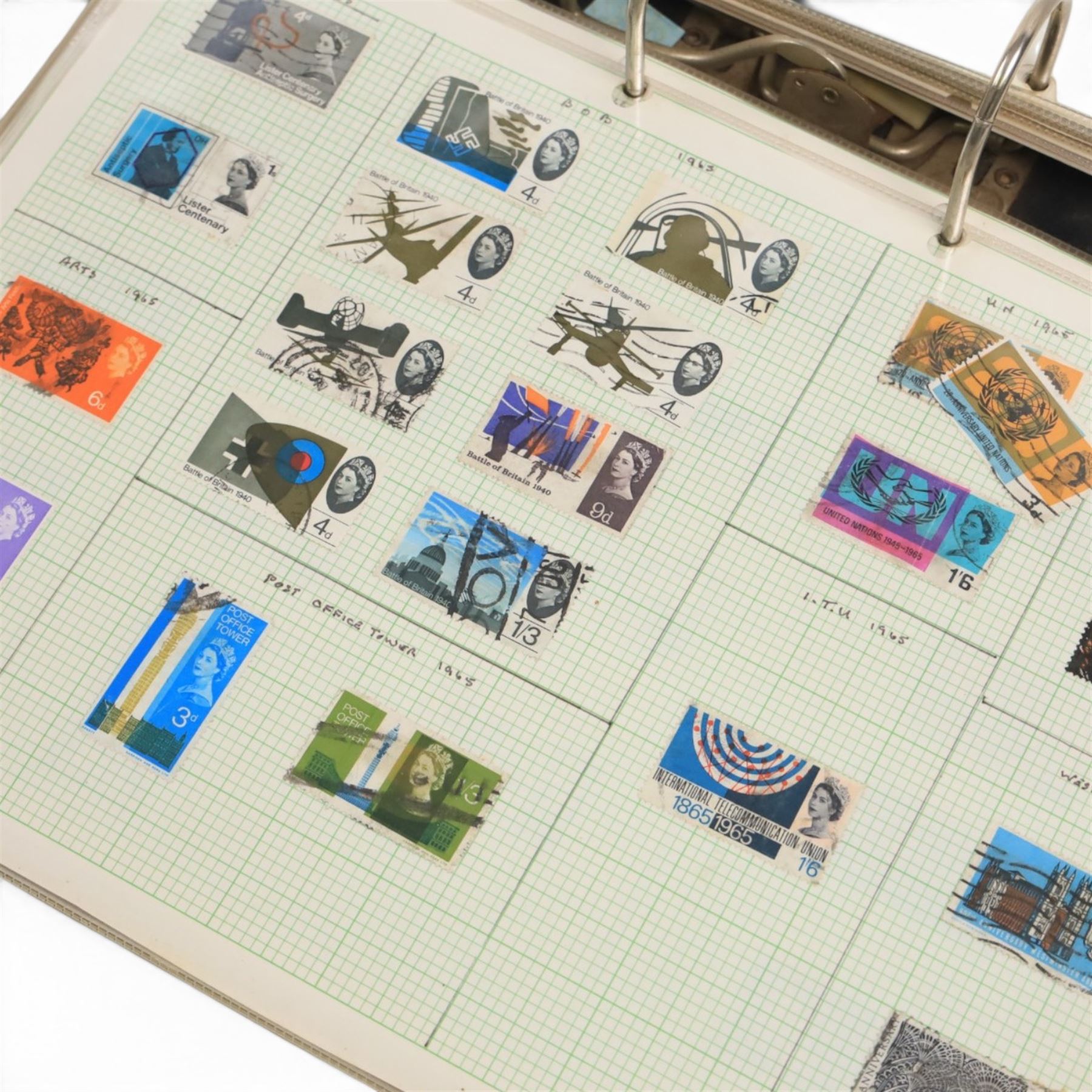 Great British and World stamps, Queen Victoria and later, including some purported EFO examples, first day covers, etc, in two folders and loose