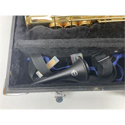 Jupiter JPS-749-547 soprano saxophone, serial no.636624; in fitted carrying case with accessories.