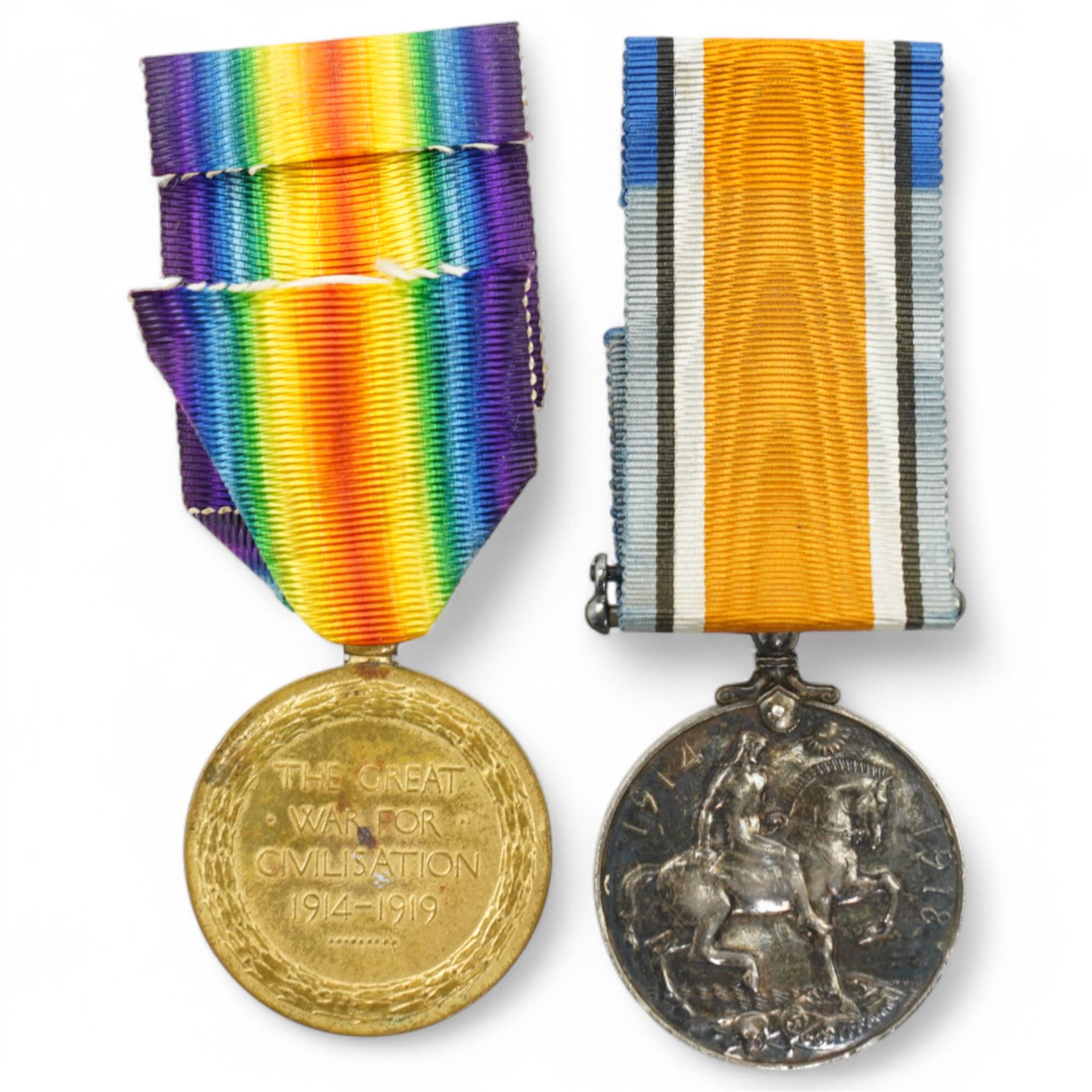 Pair of WWI British medals comprising War and Victory medals to 58400 Pte S Anyon Royal Welsh Fusiliers, another pair to 64889 Pte W Riddick, Liverpool Rifles and a pair of  WWII War Medal and 1939-45 Star to Major W R A Birch