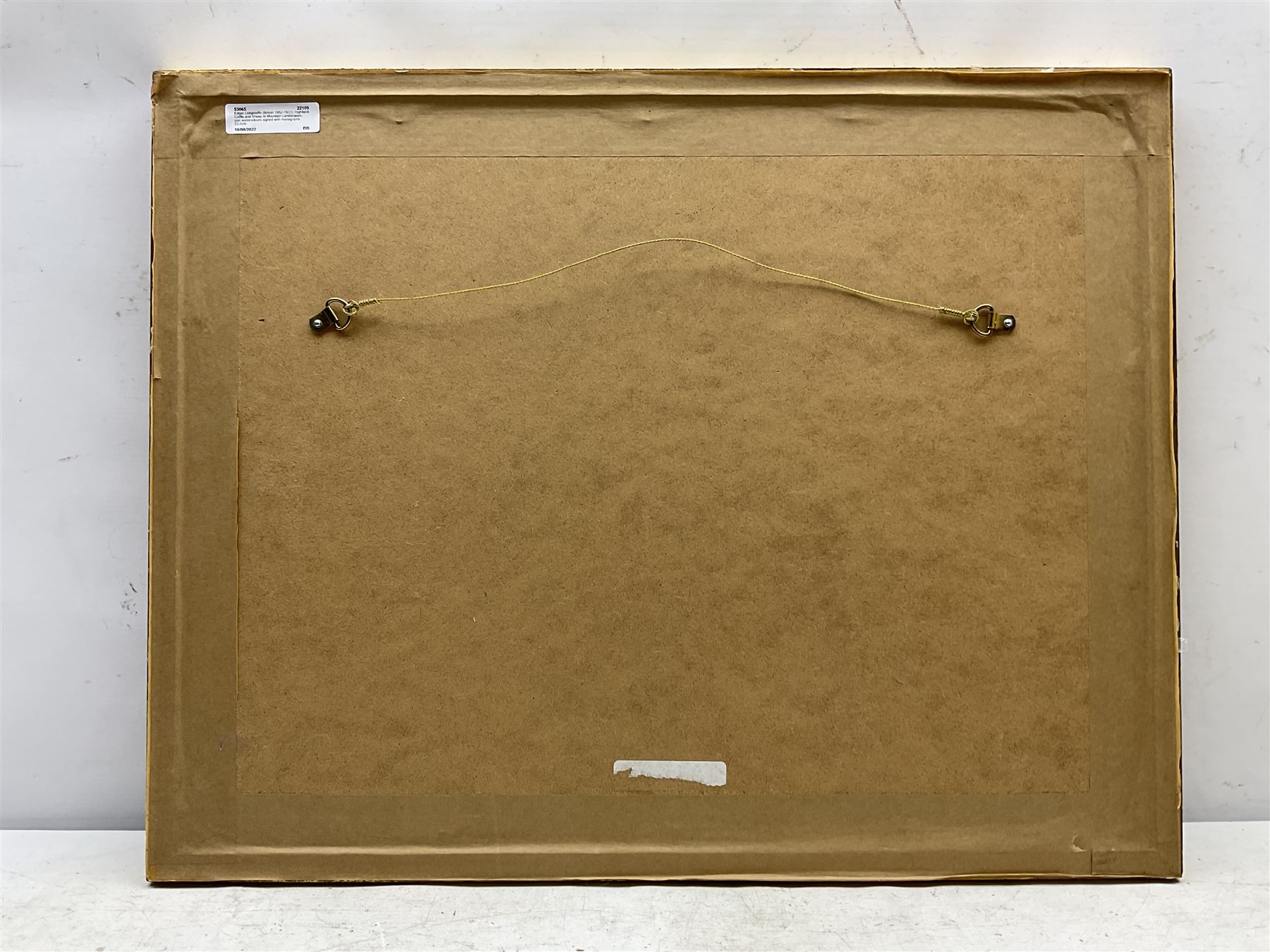 Edgar Longstaffe (British 1852-1933): Highland Cattle and Sheep in Mountain Landscapes, pair watercolours and gouache signed with monograms 23.5cm x 37cm (2)