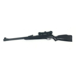  SMK XS38 .22 5.5mm lever action air rifle with SMK 4x32 scope and soft carry case, L114cm. As a post 1939 air weapon the restrictions of the Crime Reduction Act apply to the sale and delivery of these items   