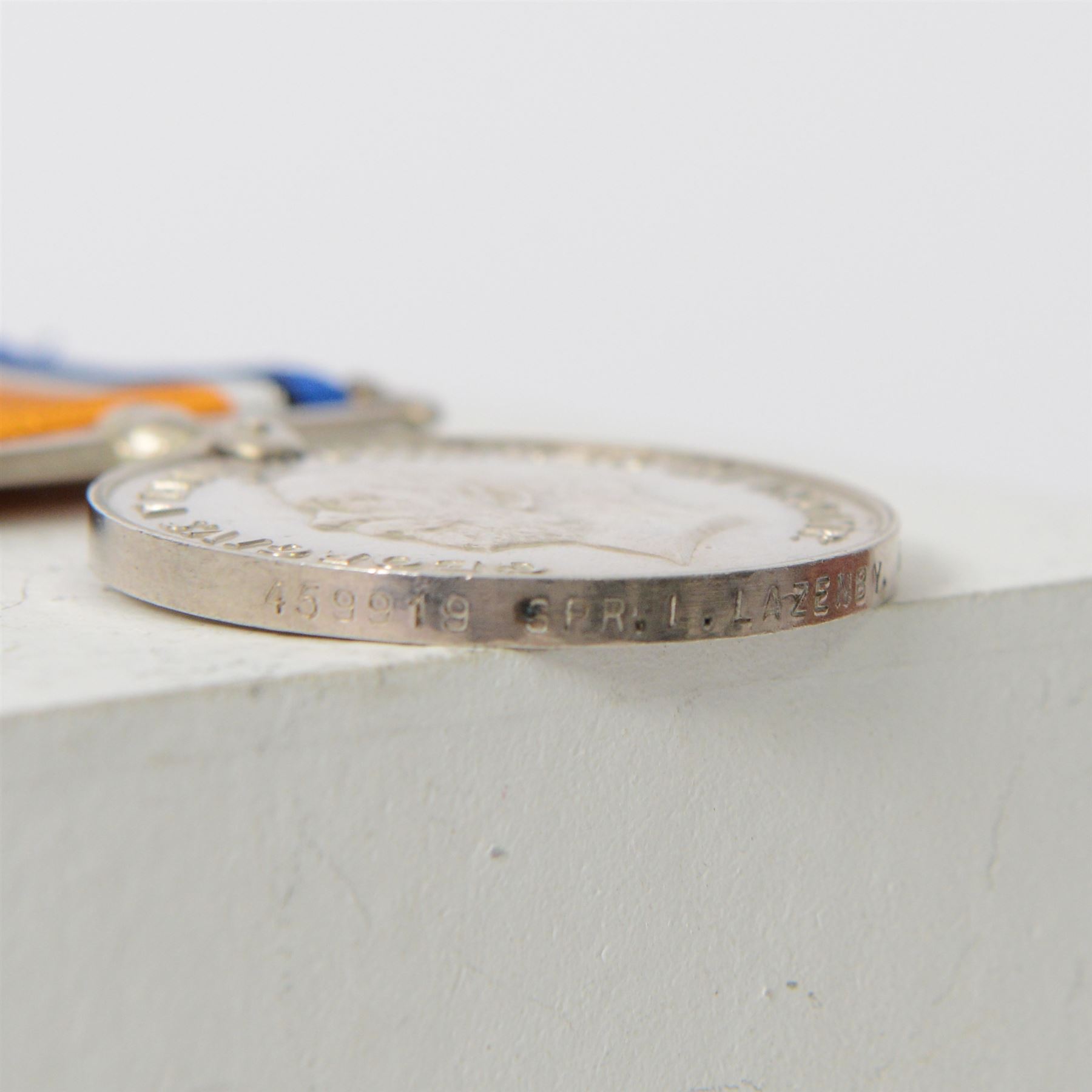 WWI medal pair, awarded to H.J Mayfield and WWII War medal, awarded to R L Mayfield, together with WWII medal pair awarded to L. Lazenby, two 1914-1915 stars, and WWI War medal all awarded to soldiers from York 