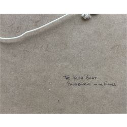 Walter Duncan (British 1848-1932): 'Clevedon Woods on the Thames' and 'The Rush Boat - Pangbourne on the Thames', pair watercolours signed and dated 1910, titled in a later hand verso 13cm x 18cm (2)