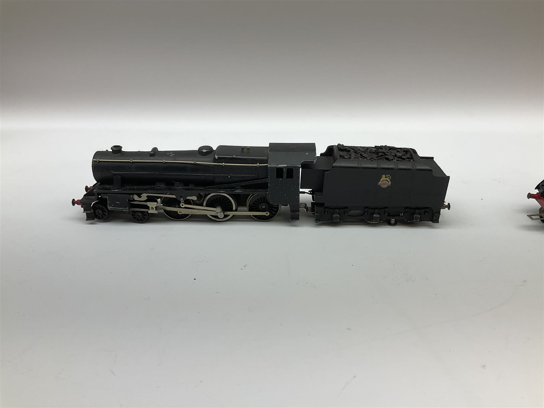 Graham Farish '00' gauge - 'GP5' Class 5MT (Black 5) 4-6-0 locomotive with tender, cast No.44753 in modern collector's plain blue box; and Bulleid Pacific (Merchant Navy Class) 4-6-2 locomotive 'Belgian Marine' with tender in BR blue No.35017 for spares or repair, in original box with GF user's letter and spares price list etc (2)