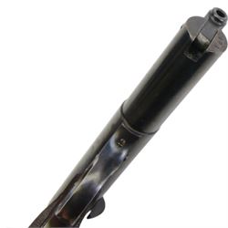 
Webley Premier .22 air pistol, batch 181, Series D with 5 pin trigger block, the air chamber marked The Webley Premier, Made in England, Webley & Scott Ltd. Birmingham, with brown checkered grip, H14cm, L19cm