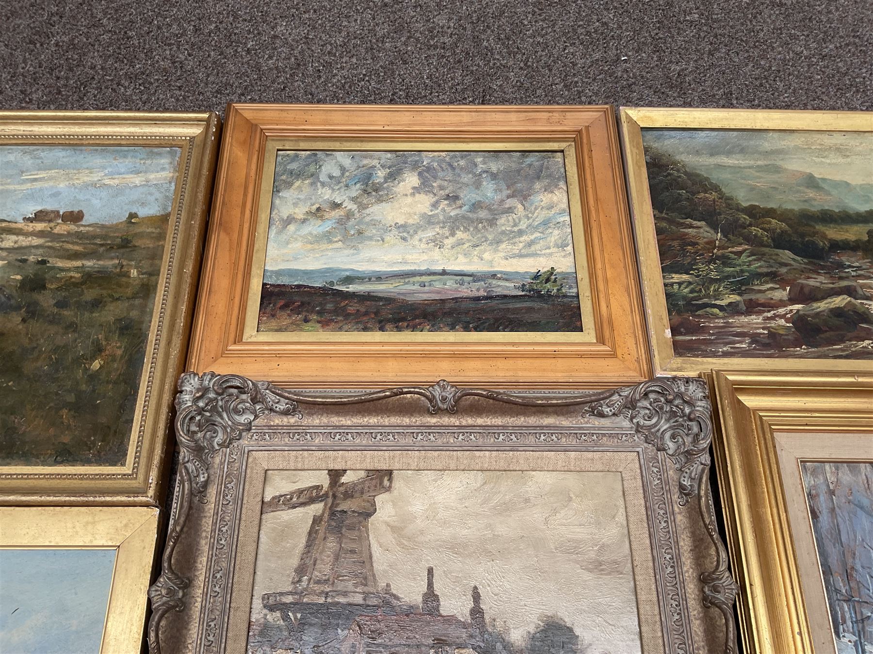 Collection of oil paintings, artists including Albert Ernest Bottomley, Stephen Denison, Hermann Sandoz, H Drummond, Ainsworth, Keith Cresswell, etc (10)