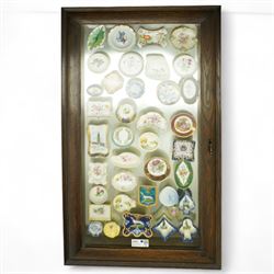 Two Ulysse Blois faience trinket dishes together with a collection of other pin trays etc ...