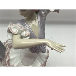 Lladro figure group, A Passionate Dance, modeled as a pair of Spanish dancers, no 6387, with original box, H43cm