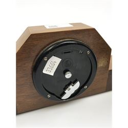 Mid to late 20th century walnut mantel clock by 'Elliot' (W29cm), and an Edwardian mahogany dome top mantel clock (H20cm)