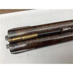 William Ling of London 15-bore double barrel side-by-side percussion shotgun, No.168, the 74cm (29