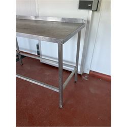 Large stainless steel preparation table - THIS LOT IS TO BE COLLECTED BY APPOINTMENT FROM DUGGLEBY STORAGE, GREAT HILL, EASTFIELD, SCARBOROUGH, YO11 3TX