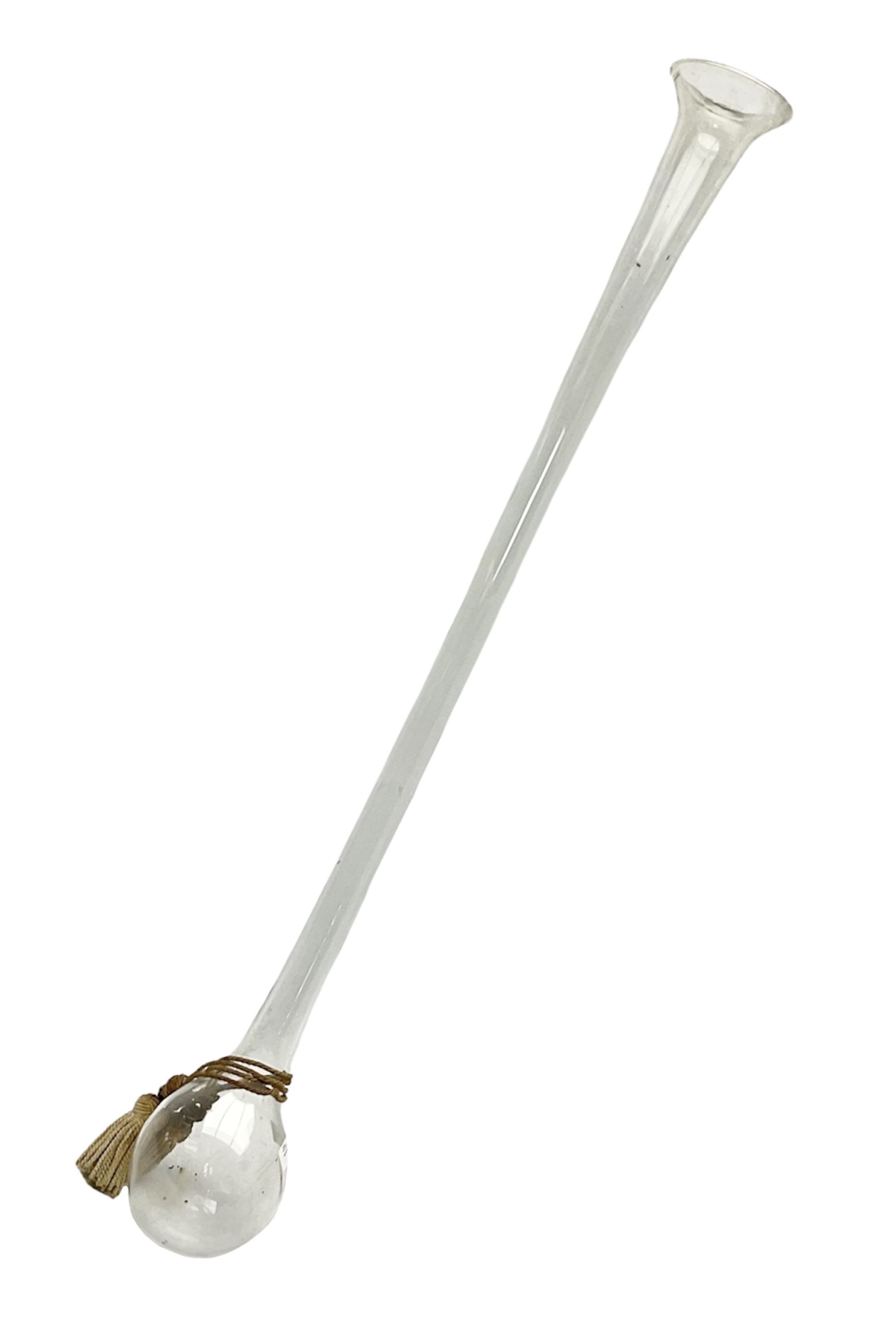 Blown glass yard of ale flute, L90cm