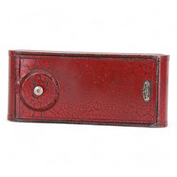 1930s Thorens Excelda portable gramophone, the case marked British Patent No 255001, L28cm