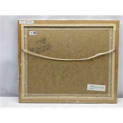 Gill Douglas (Northern British 1944-): 'Journeys End - Isle Ewe Wester Ross', watercolour signed, titled verso 24cm x 36cm 
Notes: Originally from Newcastle upon Tyne, at the age of 28 Gill moved to study Theatre Design at Art College in Nottingham.  On completion of her Diploma, in 1976,  she moved to York to establish herself as an artist and print maker.