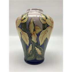 Moorcroft vase in Windrush pattern, circa 2000, designed by Debbie Hancock, with painted and impressed mark beneath, H23cm