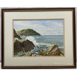 Grahame Penn (British 20th Century): ‘Capstone from Cheyne Beach’, watercolour signed and dated 1998, titled verso 26cm x 37cm 