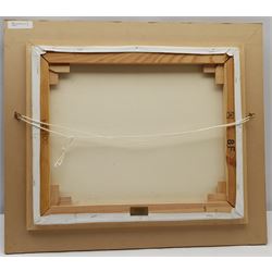 Michelle Saunders (British 1963-): Parkol Marine Shipyard Whitby, oil on canvas signed 37cm x 45cm